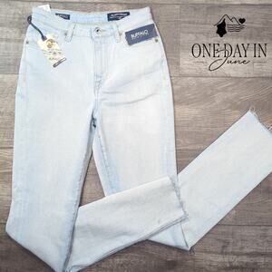 Buffalo David Bitton High Rise Straight Jayden Raw Hem Jeans Size 0 (25)